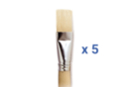 Pinceles brosses plates N°16 - 5 unidads - Pinceles brochas 02358 - 10doigts.fr