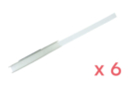 Cintas de organza blanca - 6 bobinas - Cintas y sesgos 09568 - 10doigts.fr
