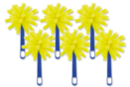 Brochas fantasía esponja ø 10 cm - 6 unidads - Tampones de espuma, esponjas 10367 - 10doigts.fr