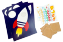 Rocket Card Kit + Hidden Message - 6 Cards - Card Making Kits 52062 - 10doigts.fr