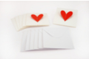 Cartas corazones mensaje oculto - 6 cartas + sobres - Tarjetas Día de la Madre - 10doigts.fr
