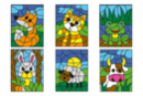 Numbered Coloring Pages - Farm Animals Theme (6 Coloring Pages) - Coloring Shapes and Drawings 56080 - 10doigts.fr