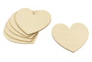 Corazones de abedul (10 x 9 cm - Ep. 3 mm) - 6 unidads - Deco en madera cruda 46054 - 10doigts.fr