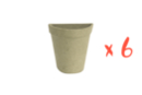 Paper Mache Half-Pot Ø 5 cm - Set of 6 - Cardboard Pots 07268 - 10doigts.fr
