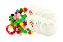 Pom-Pom Heart Kit - 6 Pieces - Educational Kits: The joy of hands-on learning. 34024 - 10doigts.fr