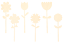 Assorted Wooden Flowers - 1 Set (6 Flowers) - Wooden Shapes - 10doigts.fr