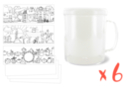 Decorate Your Own Mugs - 6 Pieces - Transparent Plastic 12671 - 10doigts.fr