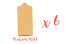 MDF Plaque 20 x 10 cm - Set of 6 - Wooden Objects for the Kitchen 01830 - 10doigts.fr