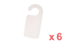 White Cardboard Door Signs - 6 pieces - Door Sign 58035 - 10doigts.fr