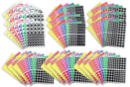 Maxi sticker set: Round (54 sheets) + squares, rectangles, and triangles (18 sheets each) = 108 sheets - Assorted Shapes Stickers 01729 - 10doigts.fr