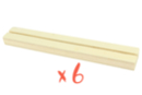 Wooden bases with a slot 13 x 2 x 1 cm - 6 pieces - Display Stands - 10doigts.fr