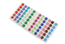 Assorted Coloured Adhesive Rhinestones - 72 Rhinestones - Sticker rhinestones - 10doigts.fr