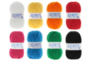 Ovillos Azurite 100 % acrílico - 8 colores (blanco, amarillo, naranja, rojo, fucsia, azul, verde y negro) - Hilo para tejer 51198 - 10doigts.fr