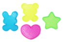 Assorted Plates - 8 Plates - Aqua beads 44787 - 10doigts.fr
