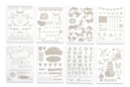 Stencils for card making - 8 sheets - Bullet Journal, Planner - 10doigts.fr
