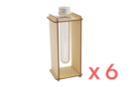 Customizable Wooden Bud Vases, New Model - 6 Pieces - Home Decor 58007 - 10doigts.fr