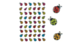 3D Shiny Stickers "Ladybugs" - 54 pcs - 3D Raised Stickers for Kids, Crafts and Creative Activities - 10doigts.fr