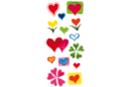 Pegatinas corazones para cerámica, vidrio y espejos - 1 lámina - Pegatinas Fantasía 08098 - 10doigts.fr