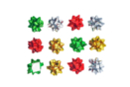 Metallic adhesive star bows - 12 pcs - Gift Ribbons - 10doigts.fr