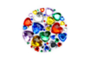 Strass corazones multicolores – 1 set (450 strass) - Strass 19215 - 10doigts.fr