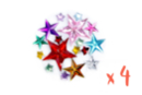 Strass estrellas multicolores – 4 sets (800 strass) - Strass 13351 - 10doigts.fr