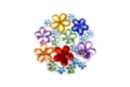 Strass flores multicolores – 1 set (200 strass) - Strass 13346 - 10doigts.fr