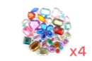 Strass assortidos multicolores – 4 sets (800 strass) - Strass 13341 - 10doigts.fr