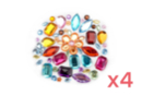 Strass redondos y cuadrados – 4 sets (800 strass) - Strass 13395 - 10doigts.fr