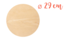 Soporte plano redondo ø 29 cm en madera (Ep: 5 mm) - Herramientas de Modelado 18602 - 10doigts.fr