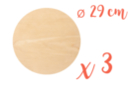 Soportes de platos redondos ø 29 cm de madera (Ep: 5 mm), 3 unidads - Herramientas de Modelado 18615 - 10doigts.fr