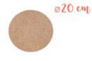 Round MDF support Ø 20 cm (Thickness: 6 mm) - Mosaic Supports 07669 - 10doigts.fr