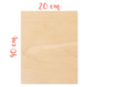 Support bois rectangulaire 40 x 20 cm (Epaisseur : 5 mm) - Wooden Shapes 18605 - 10doigts.fr