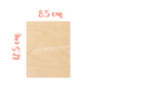 Support bois rectangulaire 12,5 x 8,5 cm (Epaisseur : 3 mm) - Wooden Shapes - 10doigts.fr