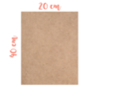 MDF Rectangle Support 40 x 20 cm (Thickness: 6 mm) - Mosaic Supports 11327 - 10doigts.fr