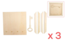 Wooden key wall holders - 3 pieces - Keychains and Key Holders for Dad 58533 - 10doigts.fr