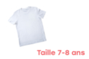 Camiseta de algodón blanca 7/8 años - a la unidad - Algodón, lino - Textiles 04981 - 10doigts.fr