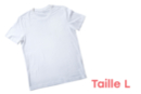 Camiseta de algodón blanca Talla L - unidad - Algodón, lino - Textiles 04984 - 10doigts.fr