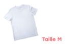 Camiseta de algodón blanca Talla M - unidad - Algodón, lino - Textiles 04983 - 10doigts.fr