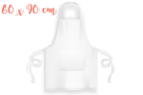 White apron, adult size (90 x 60 cm) - Cotton, Linen - Textiles 08281 - 10doigts.fr