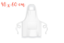 White apron, child size (60 x 48 cm) - Cotton, Linen - Textiles 10080 - 10doigts.fr