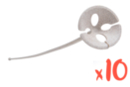 Varillas para globos 100% biodegradables - 10 unidads - Globos, guirnaldas, serpentinas - 10doigts.fr