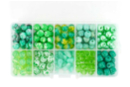 200 Bead Case - Green Shade - Acrylic Beads - 10doigts.fr