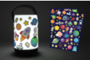 Luz nocturna LED + gomets espacio (REGALO) - Artículos luminosos, guirnaldas y velas LED 59629 - 10doigts.fr