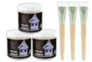 3 pots of varnish + 3 brushes OFFERED - Protective Varnish 11474 - 10doigts.fr