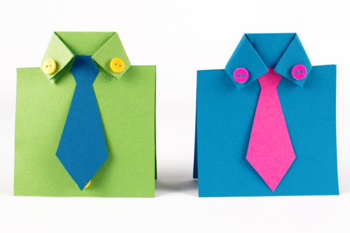 Tie and Shirt Paper Card