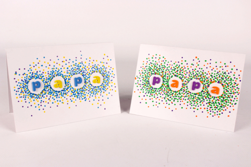 DAD confetti card