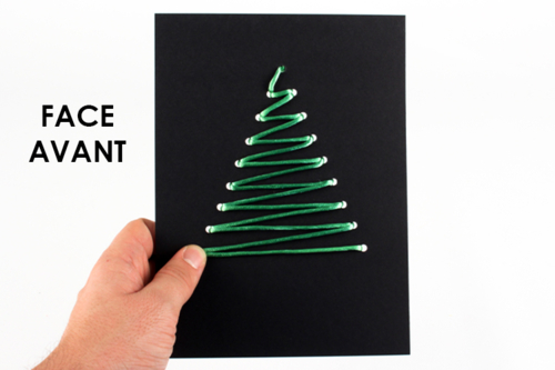 Tarjeta de bordado árbol de Navidad
