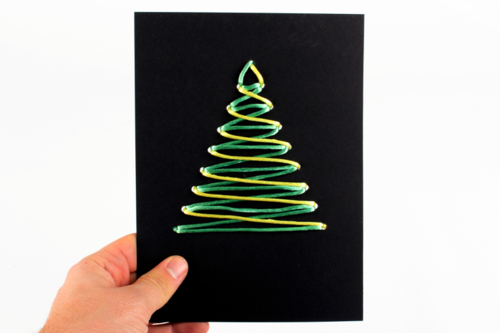 Tarjeta de bordado árbol de Navidad