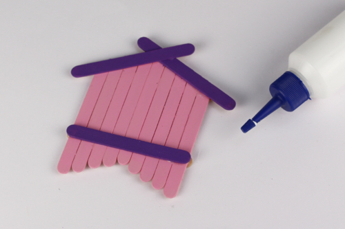 Decorative Birdhouse with Wooden Sticks