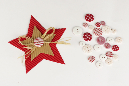 Estrellas de Navidad en cartón ondulado